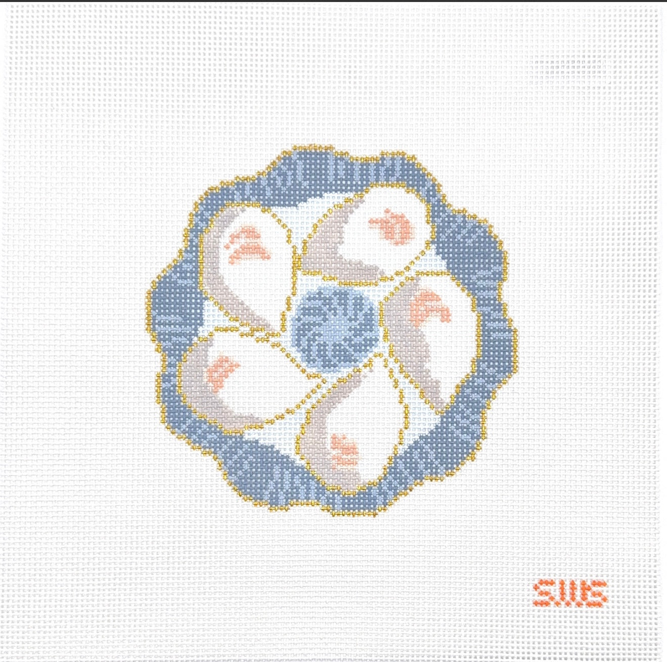 Oyster Plate Blue 13