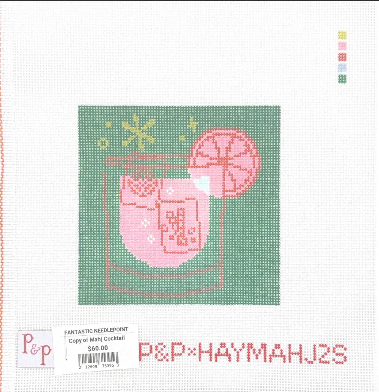 Mahj Cocktail green & pink