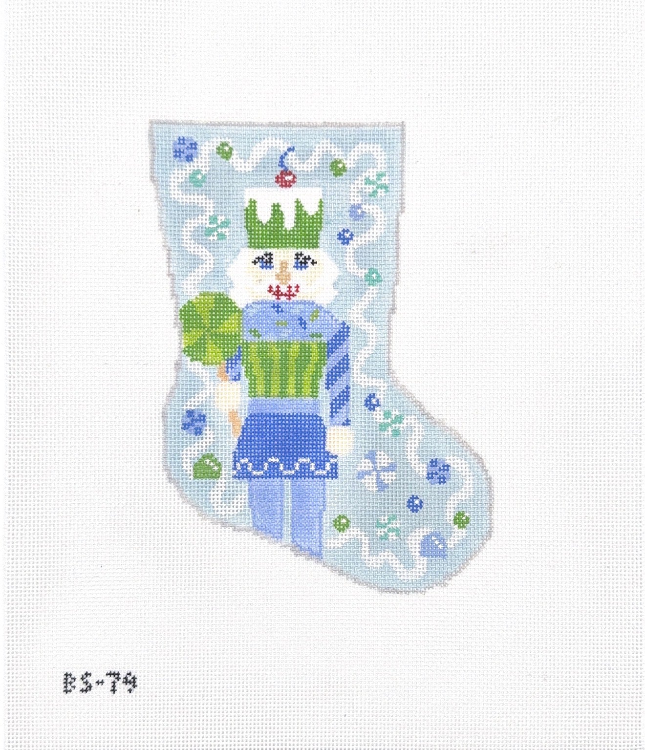 Sugar Sweet Blue Nutcracker Bauble Stocking