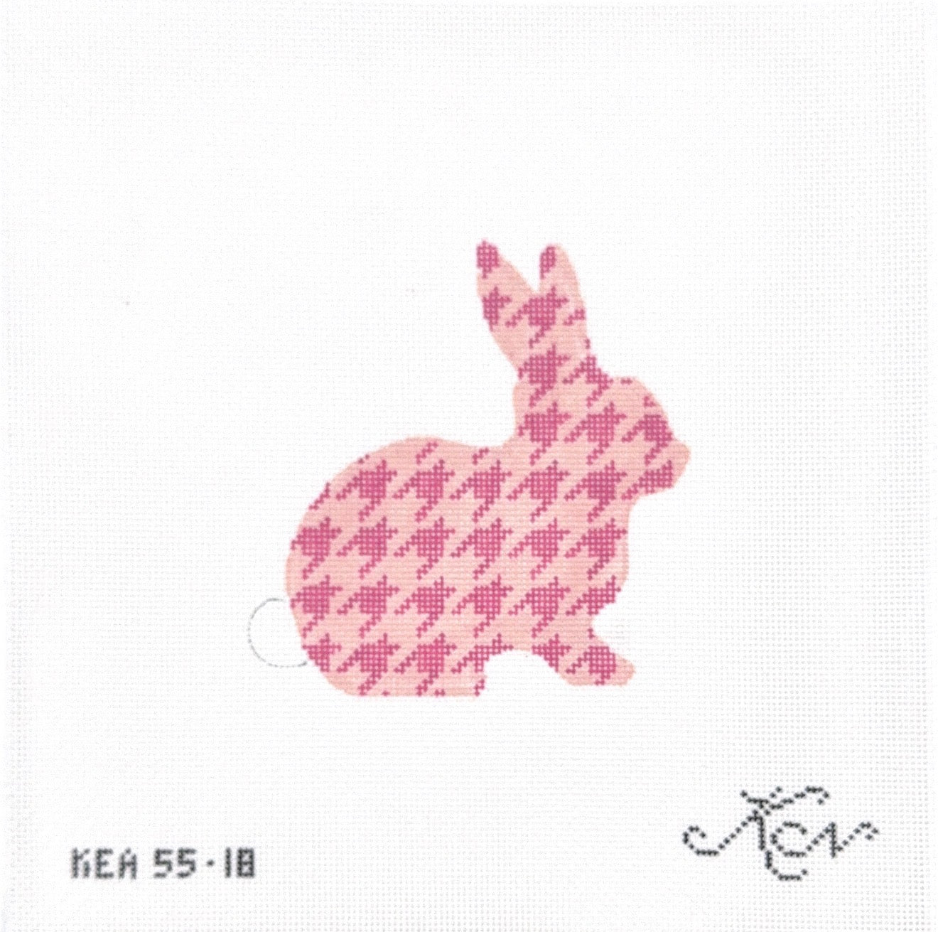 Pink Houndstooth Bunny