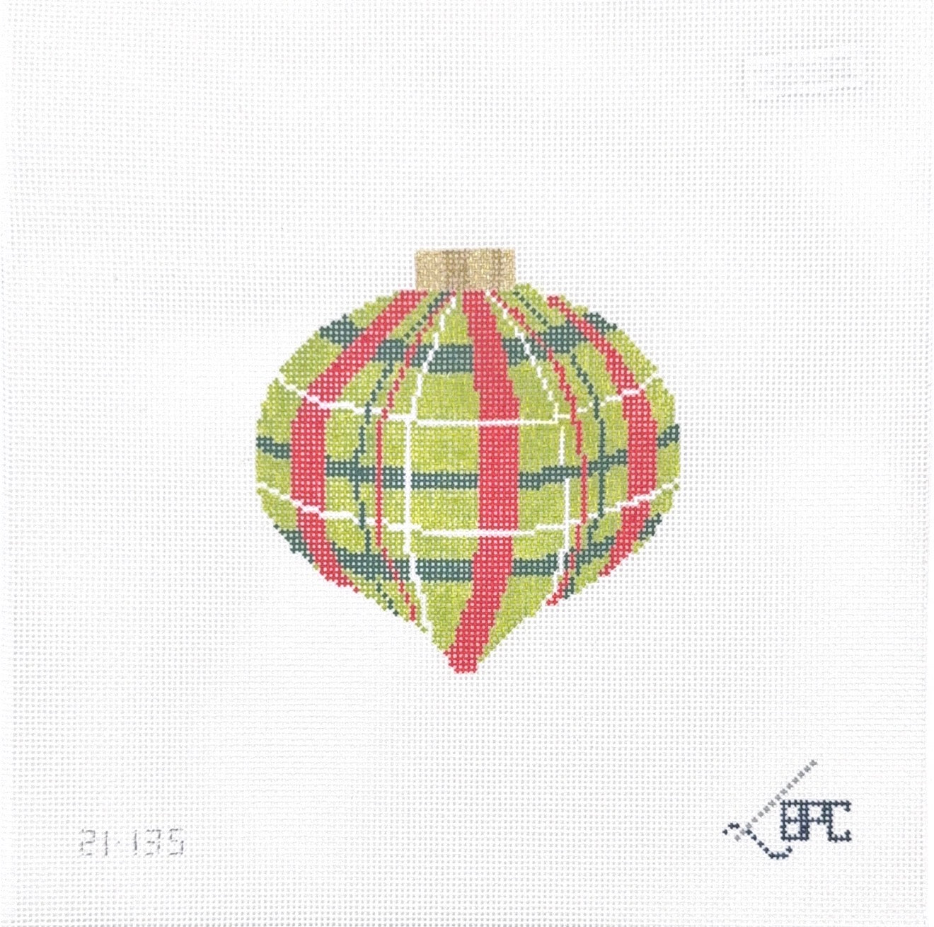 Retro Red/Green Plaid Ornament