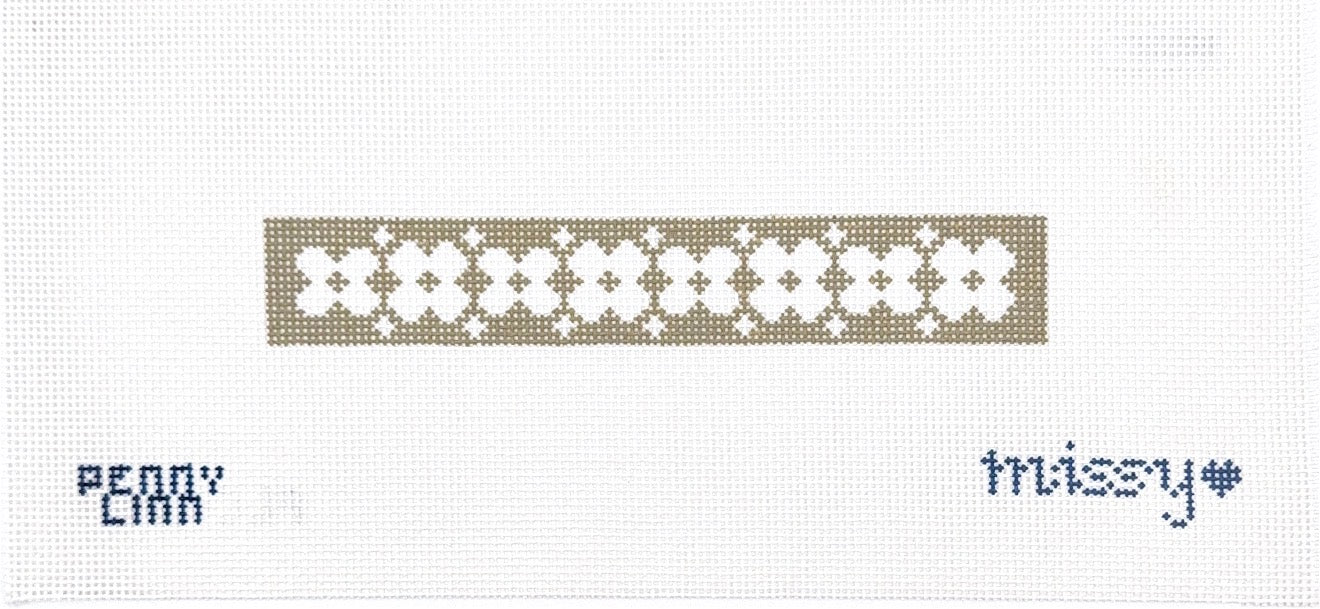 Key Fob Floral Inverse Mocha