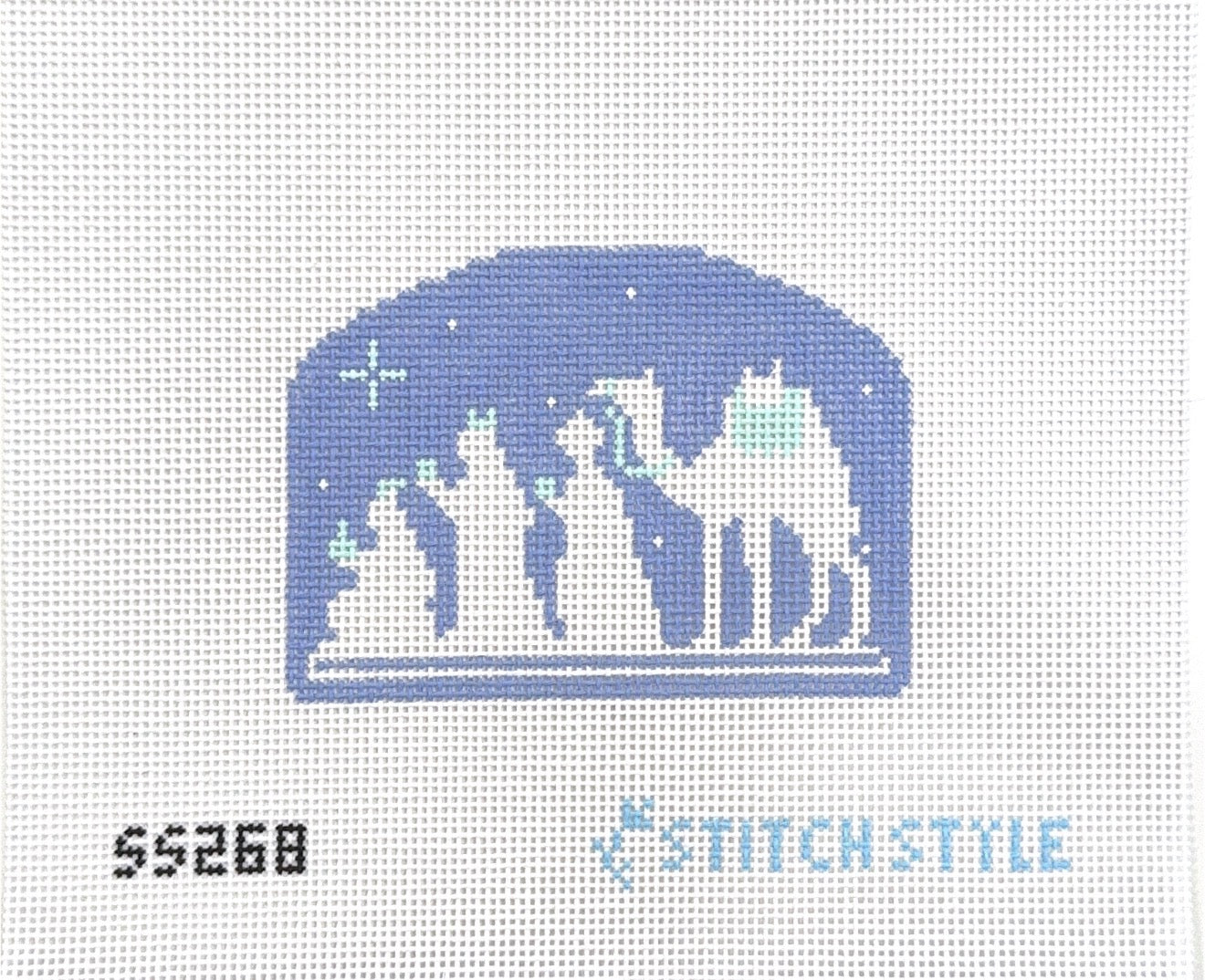 Blue and White Nativity Three Wise Men