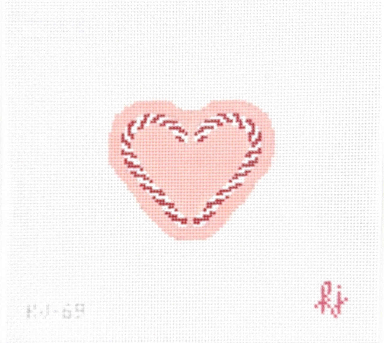 Candy Cane Heart Pink
