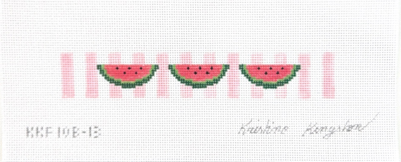 Watermelon on Pink Stripe
