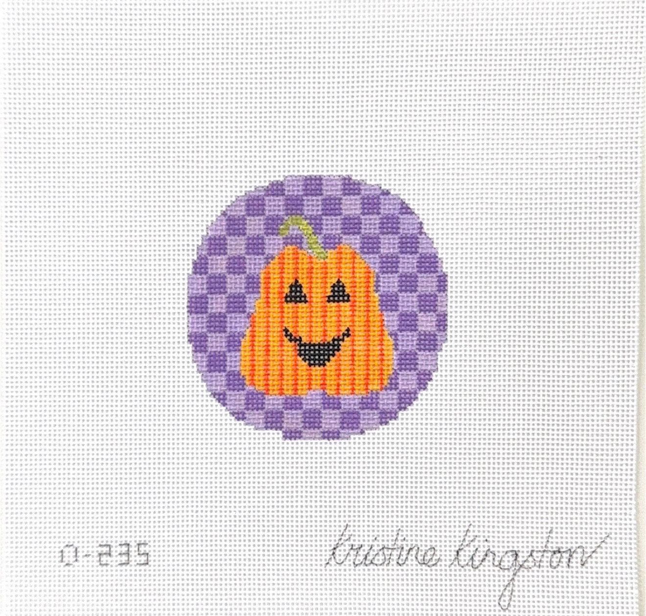 Pumpkin on Purple Check