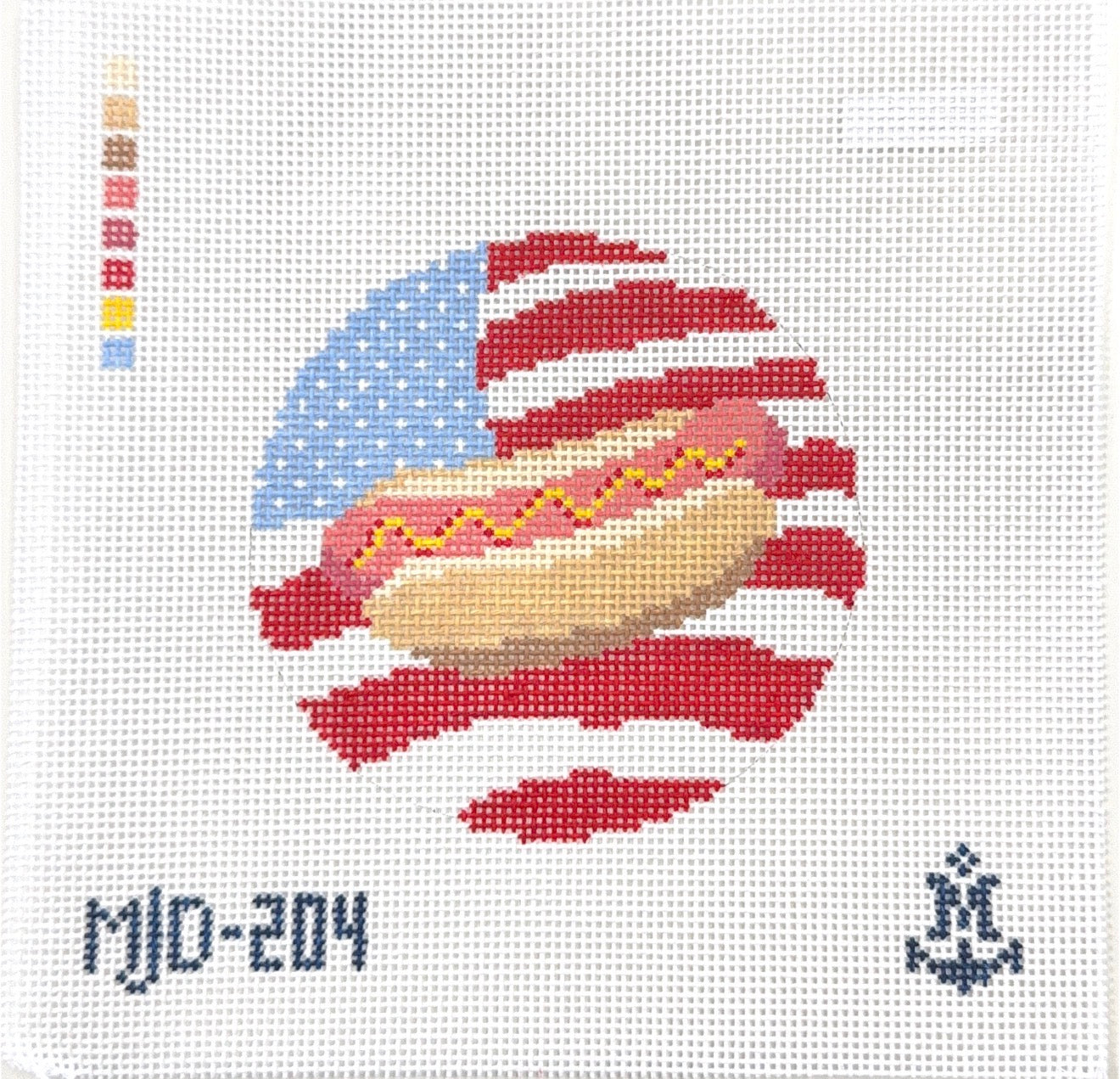 American Flag Hot dog