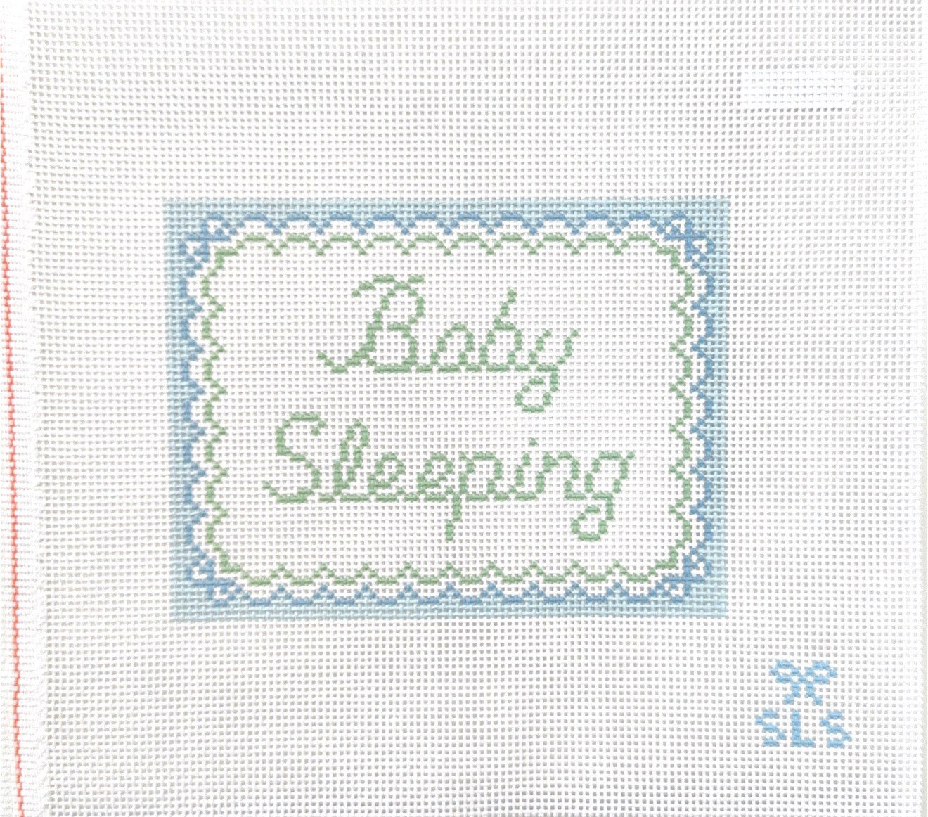 Baby Sleeping Blue Bows