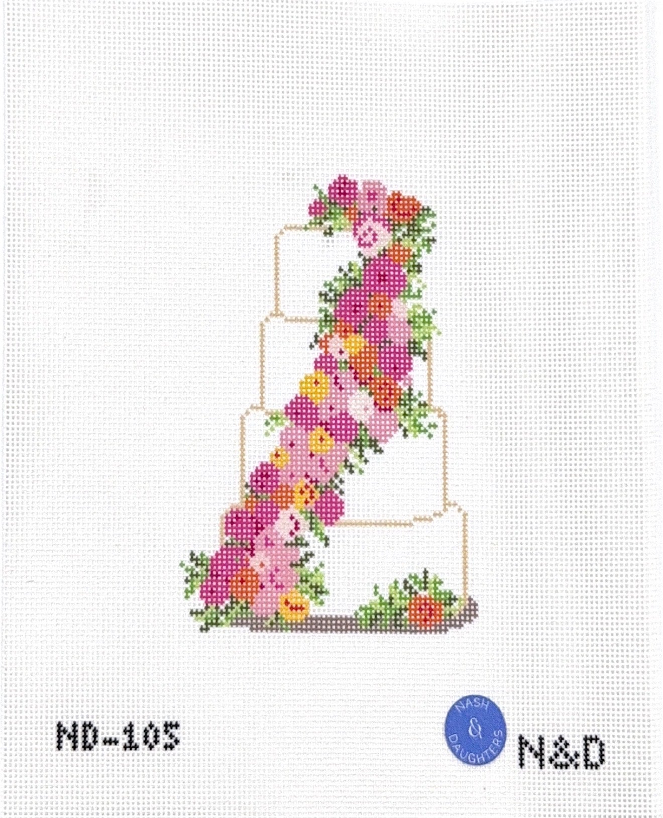 Wedding Cake Orange and Pink