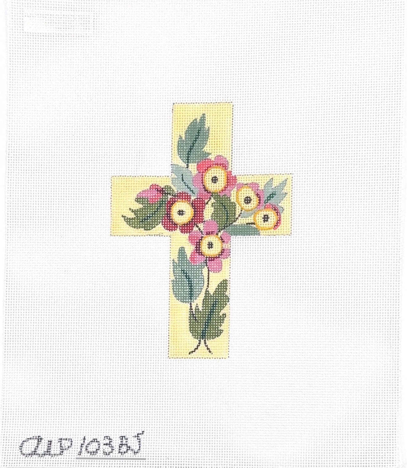 Medium Yellow Floral Cross