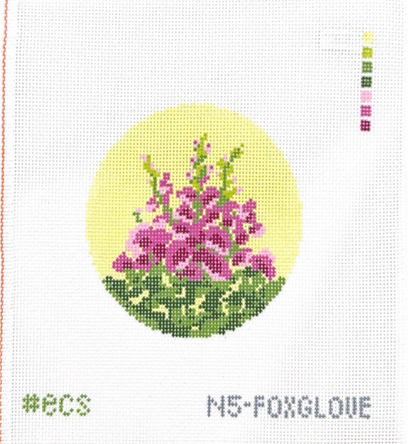 Foxglove Floral Round