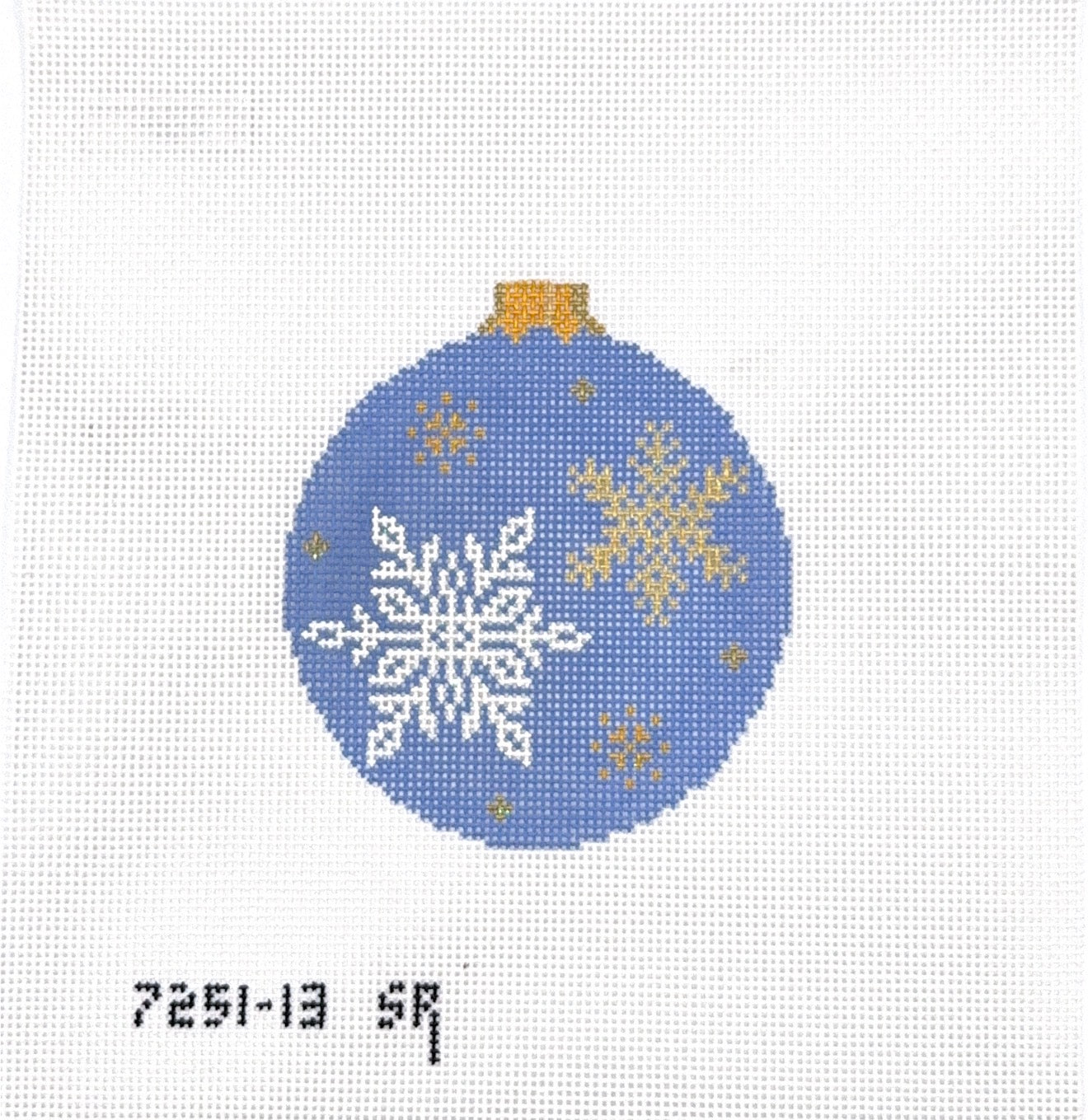 blue snowflake round