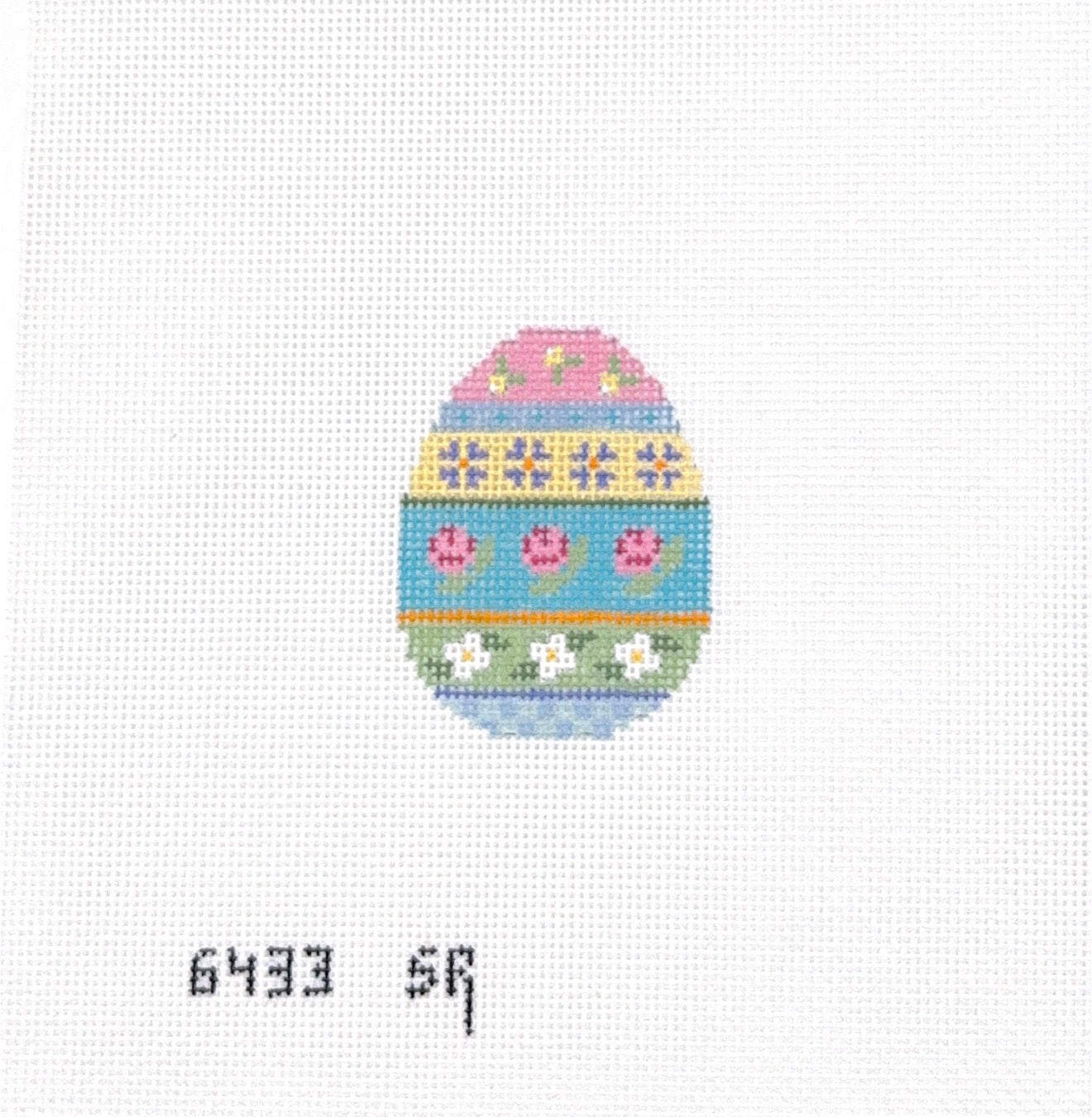 Floral Striped Egg Mini