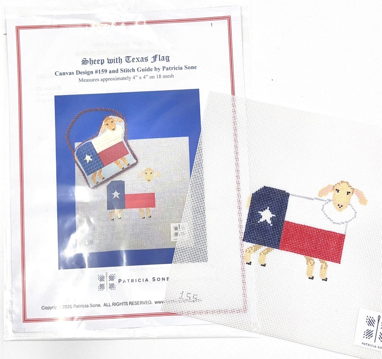 Texas Flag Sheep with Stitch Guide