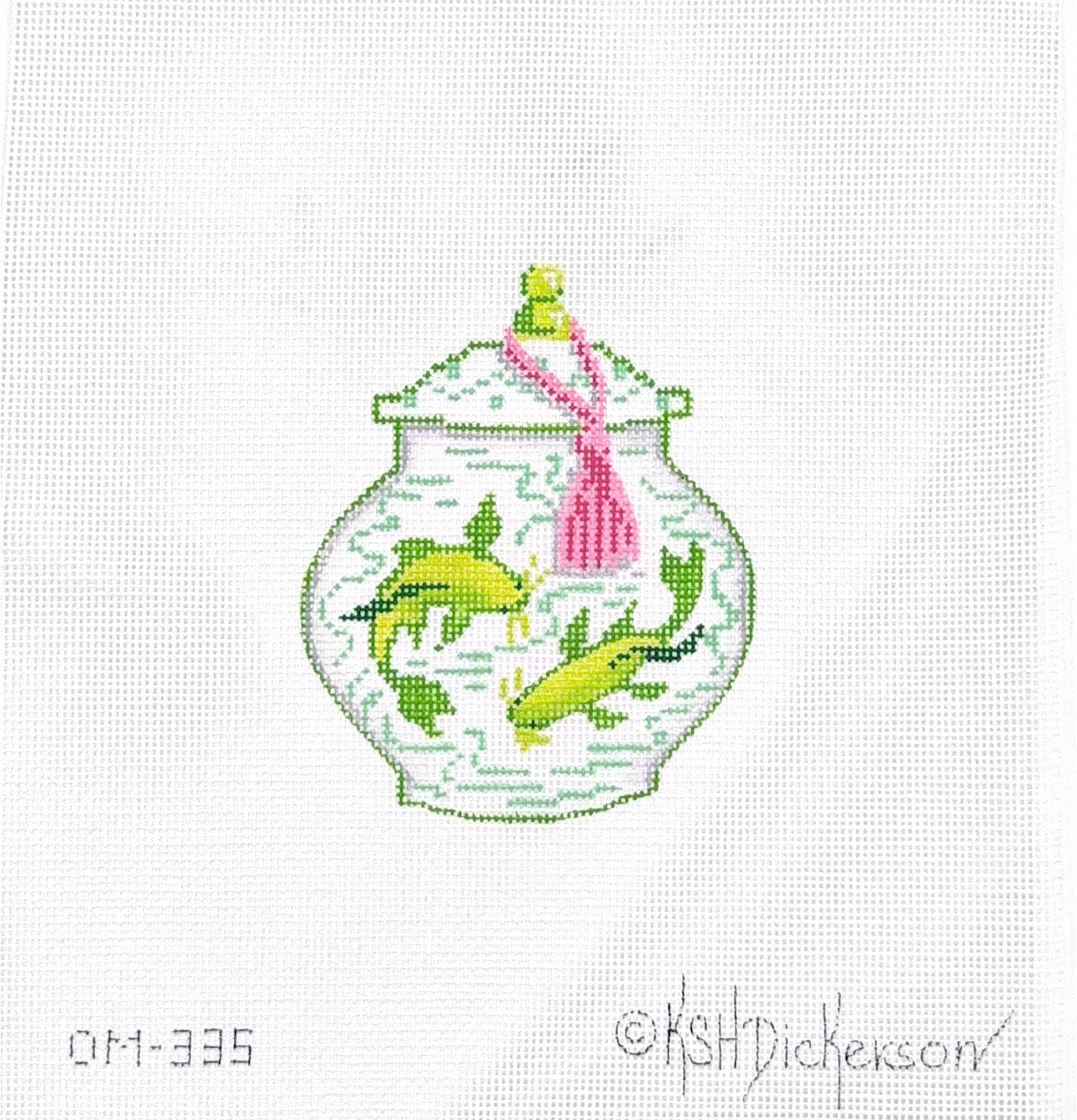 Mini Green Chinoiserie Vase