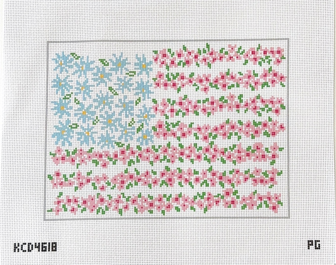 Memorial Day Floral Flag