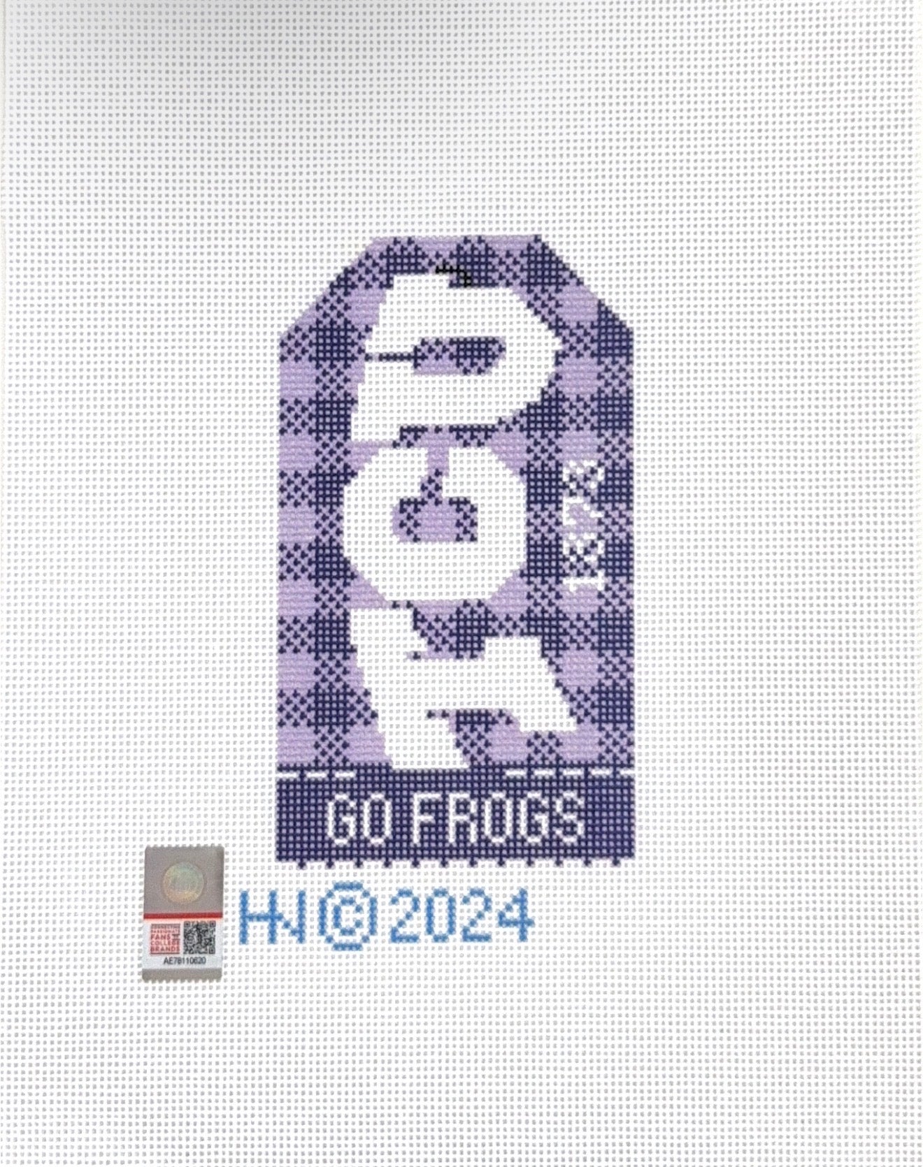 TEXAS CHRISTIAN UNIVERSITY RETRO TRAVEL TAG