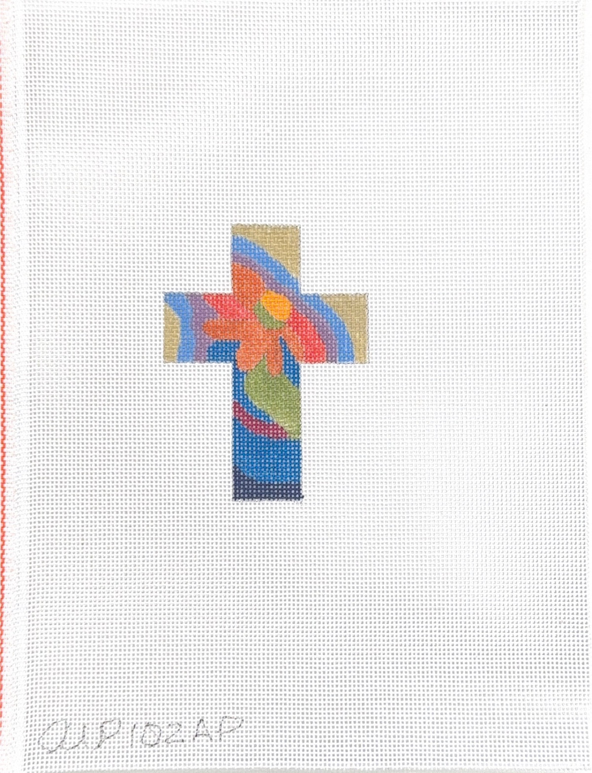 Orange Flower Cross