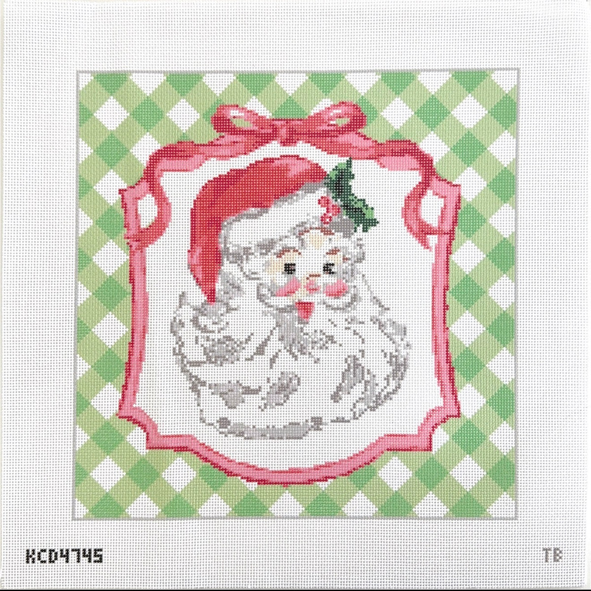 Gingham Santa Face