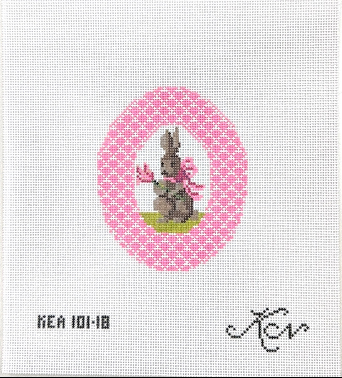 Pink Bunny with Tulip Egg