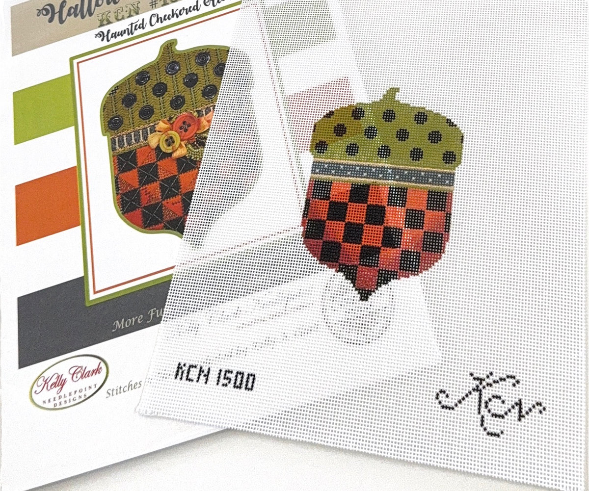 Haunted Checkered Acorn with Stitch Guide