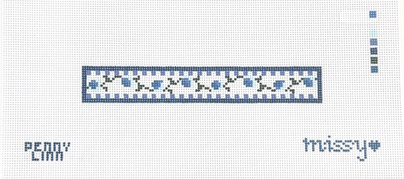 Checkered Rose Blues Key Fob