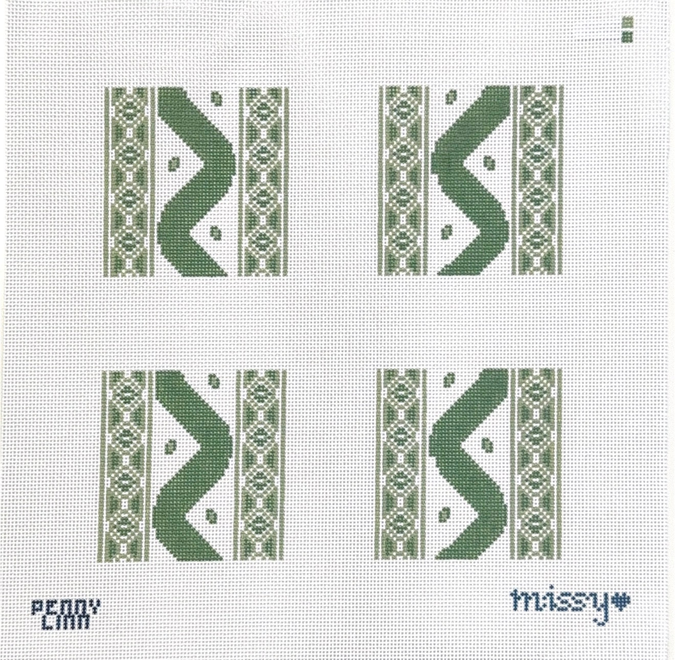 Green Ikat Coaster Set