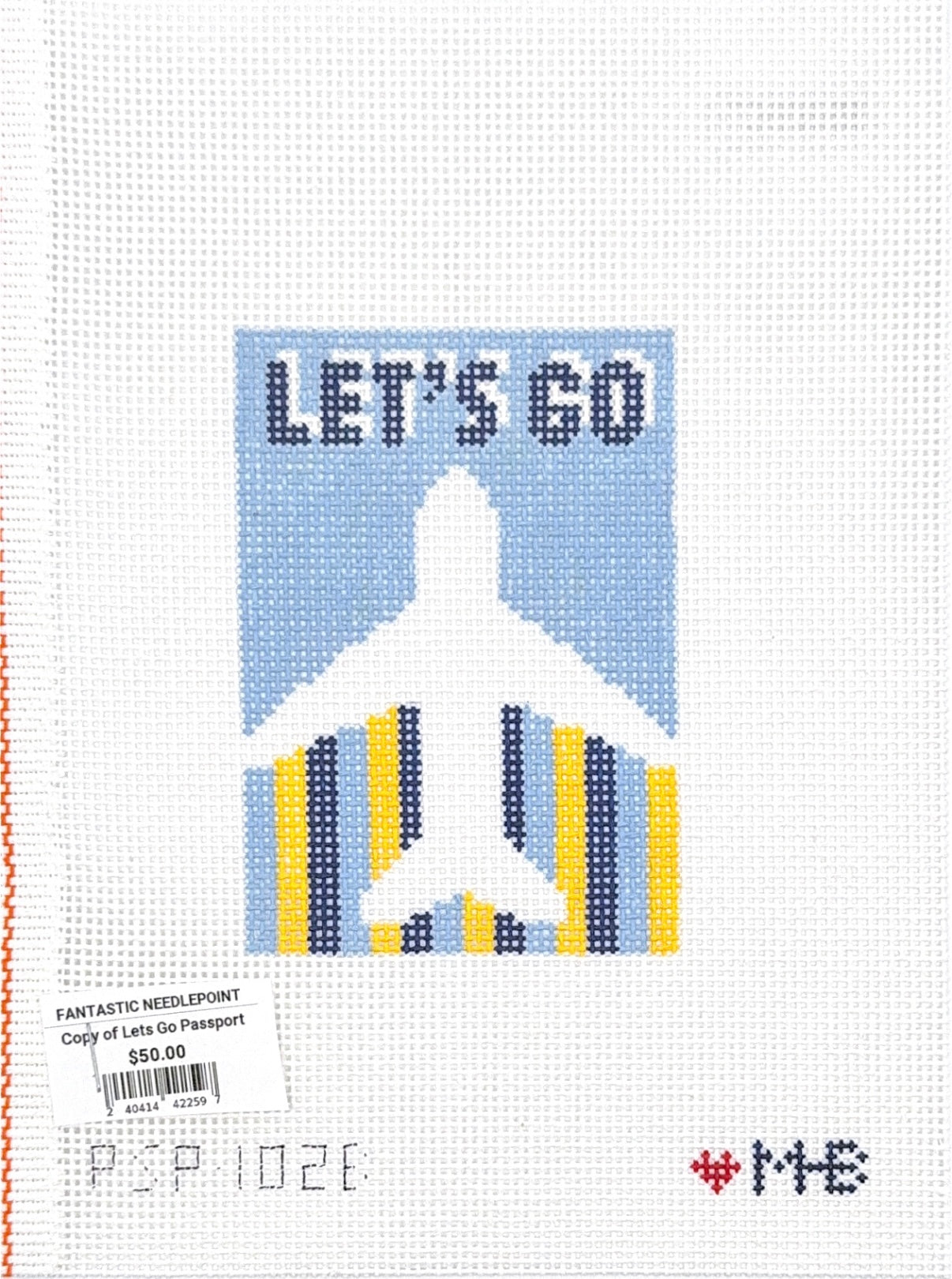 Let's Go Passport - Light Blue