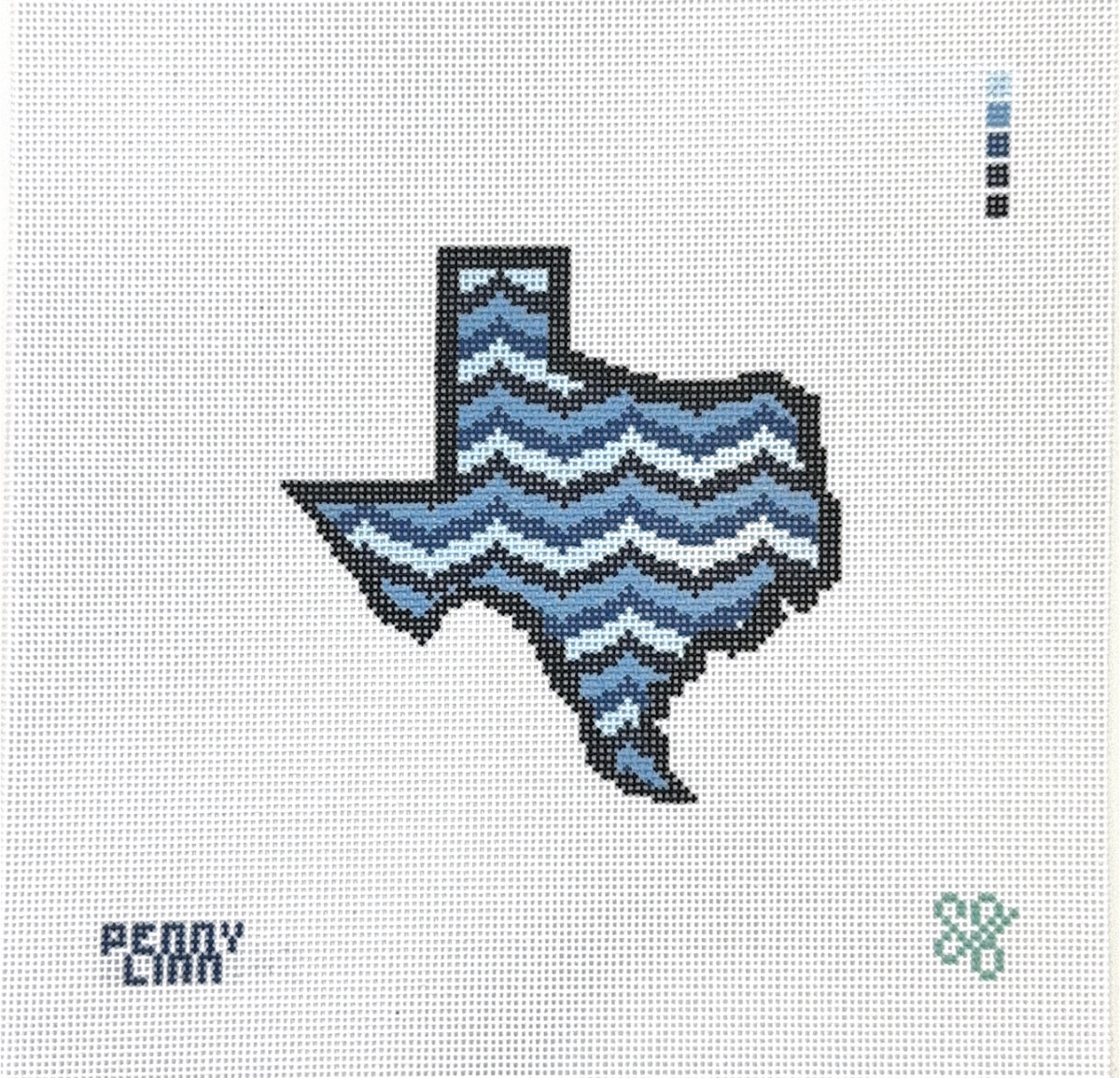 Blue Bargello Texas