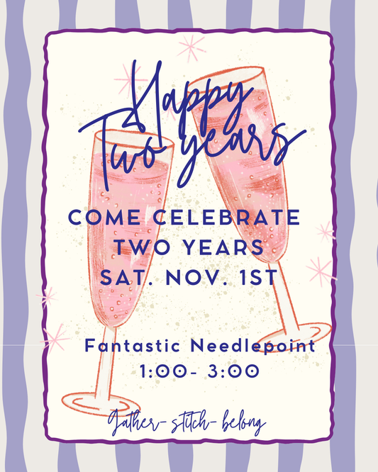 Stitching into 2 years at Fantastic Needlepoint