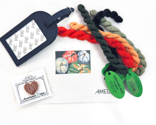 Tumbling pumpkin luggage tag