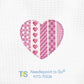 Woven/Hearts/Diagonal/Checks Large Heart