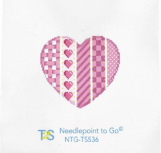 Woven/Hearts/Diagonal/Checks Large Heart