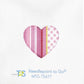 Pink Ombre/Gingham Medium Heart