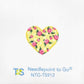 Scattered Roses on Yellow Mini Heart