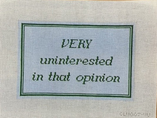 Very uninterested
