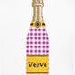 Purple Gingham Veuve Bottle