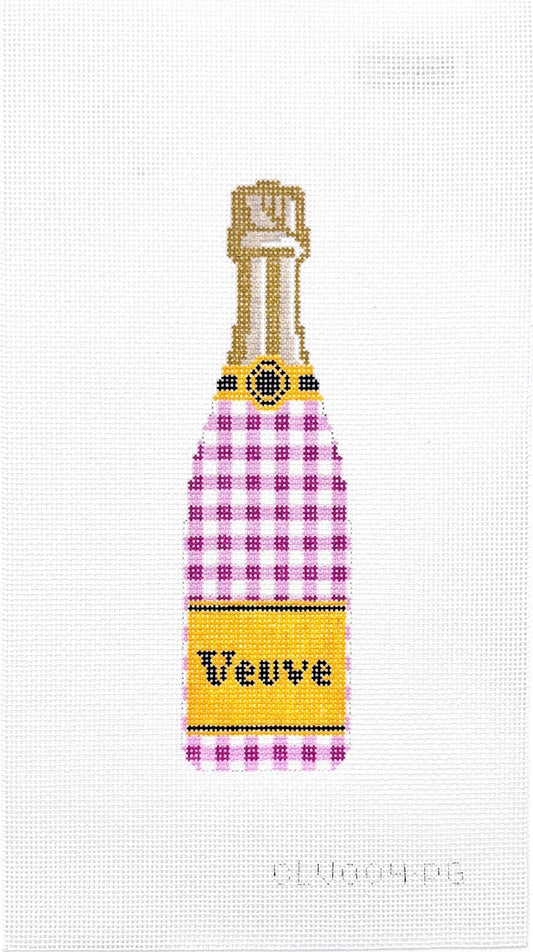 Purple Gingham Veuve Bottle
