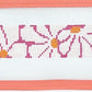 Groovy Flowers Key Fob Pink
