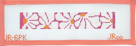 Groovy Flowers Key Fob Pink