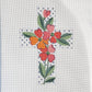 Orange Floral Cross