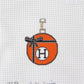H Orange Ball Ornament