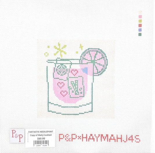 Mahj Cocktail pink & green