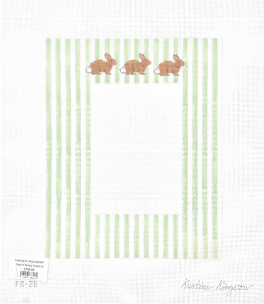 Bunny frame on green