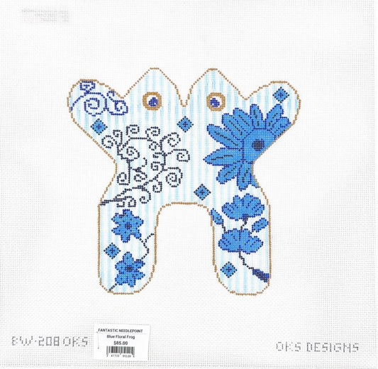 Blue Floral Frog