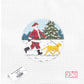 Santa with Yellow Lab