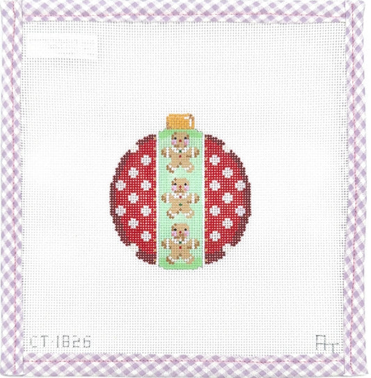 Gingerbread Boy Dots Ball Ornament