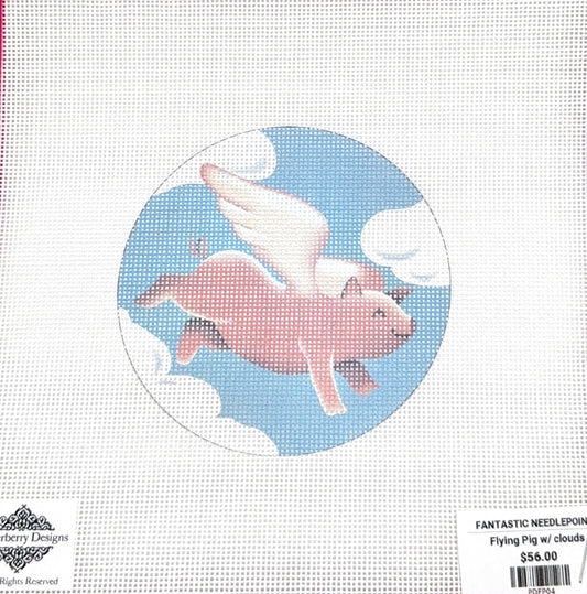 Flying Pig with Clouds