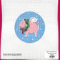 Flying Pig with Wreath