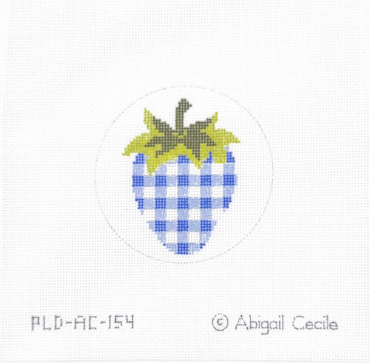 Blue & White Gingham Strawberry